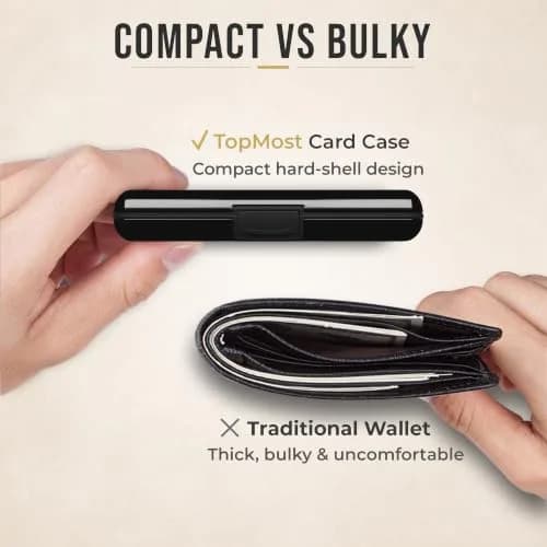TopMost Aluminum Credit Card Holder RFID Blocking Wallet 12 Cards | Slim Minimalist Design thumbnail 6