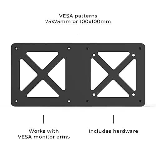 HumanCentric Mounting Bracket for Intel NUC mini pc VESA Monitor Arm 75x75 | Supports 75x75 & 100x100 Patterns thumbnail 4