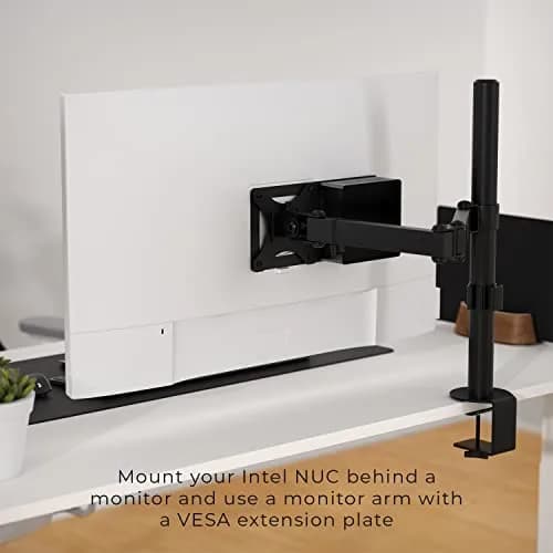 HumanCentric Mounting Bracket for Intel NUC mini pc VESA Monitor Arm 75x75 | Supports 75x75 & 100x100 Patterns thumbnail 2