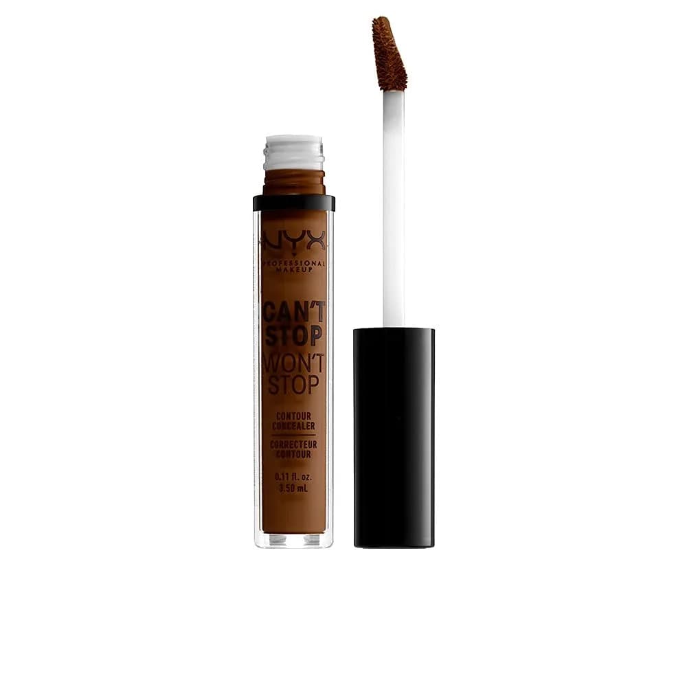 NYX PROFESSIONAL MAKEUP Can't Stop Won't Stop Contour Concealer Walnut 3.25ml (0.11 Fl Oz) | Full Coverage Matte Finish — 22.3 WALNUT