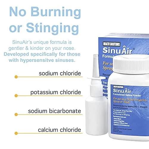 Health Solutions SinuAir Sinus Rinse Salt Solution 200g | Saline Powder for Nasal Irrigation & Sinuses thumbnail 5