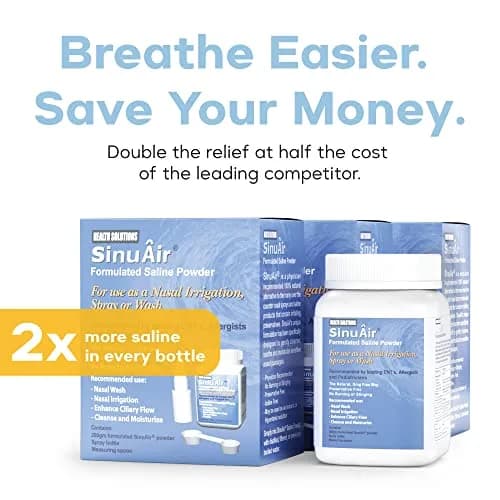 Health Solutions SinuAir Sinus Rinse Salt Solution 200g | Saline Powder for Nasal Irrigation & Sinuses thumbnail 3