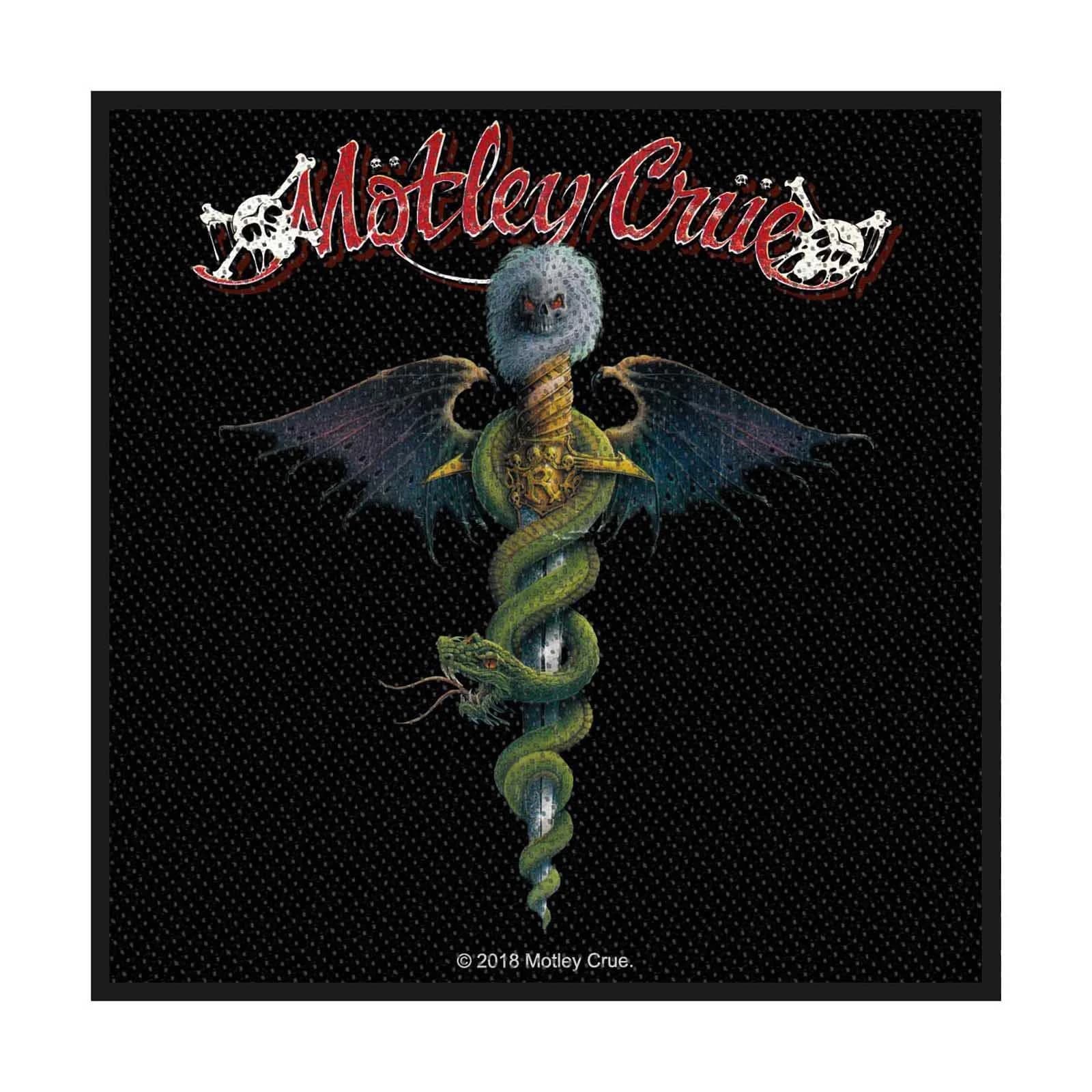 Motley Crue Fabric Applique Patch 10 x 10 cm | Official Licensed Sew On Patch for Clothing