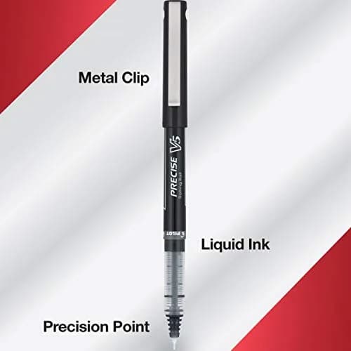 PILOT Precise V5 Stick Pens, Extra Fine Point 0.5mm, Assorted Inks, 12-Pack | Smooth Writing Liquid Ink Rollerball Pens thumbnail 2