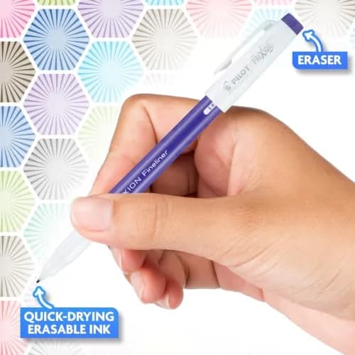 PILOT FriXion Fineliner Erasable Marker Pens, Fine Point, Purple Ink, 12-Pack (0.60mm Line) | Erasable Ink for Clean Documents thumbnail 4