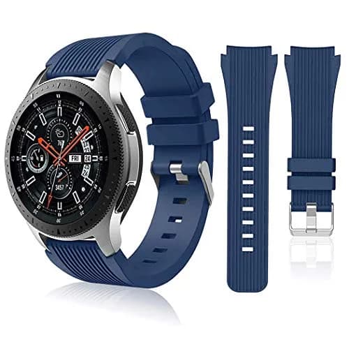 HSWAI 22mm Silicone Watch Band for Samsung Galaxy Watch 3 45mm/46mm, Gear S3 Classic/Frontier, Navy | Water Resistant Sports Strap thumbnail 1