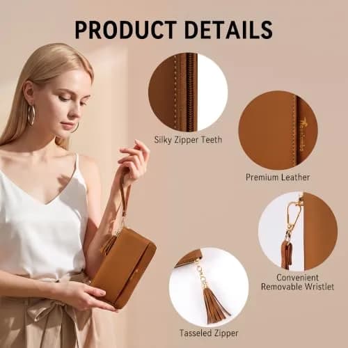 Travelambo Wristlet Wallet Women RFID Bifold Large Capacity Clutch Purse | RFID Protected & Stylish thumbnail 4