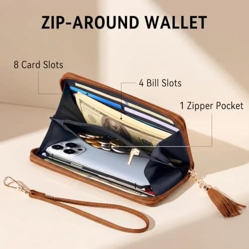 Travelambo Wristlet Wallet Women RFID Bifold Large Capacity Clutch Purse | RFID Protected & Stylish thumbnail 2