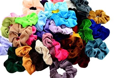 Chloven Velvet Hair Scrunchies 45 Pieces | Colorful, Stretchable & Durable for Women Girls thumbnail 3