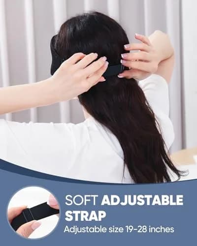 MZOO Luxury 3D Sleep Mask 10mm (0.39in) | Patented Light Blocking Design for Zero Eye Pressure thumbnail 6