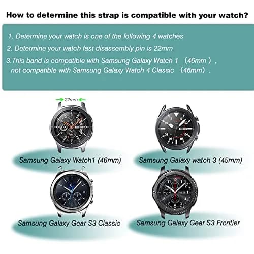 HSWAI 22mm Silicone Watch Band for Samsung Galaxy Watch 3 45mm/46mm & Gear S3 Classic/Frontier | Black thumbnail 2