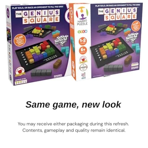 The Happy Puzzle Company Genius Square STEM Puzzle Game 227g (8oz) | Award-Winning Logic Game with 62,000+ Solutions thumbnail 10