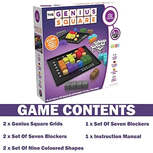 The Happy Puzzle Company Genius Square STEM Puzzle Game 227g (8oz) | Award-Winning Logic Game with 62,000+ Solutions thumbnail 5