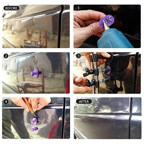 LTUPWF Paintless Dent Repair Tools Bridge Dent Remover with Double Pole Bridge Dent Puller 18PCS Glue Puller Tabs for Car, Door Dings and Hail Damage | Ergonomic, Flexible, Easy to Use thumbnail 4
