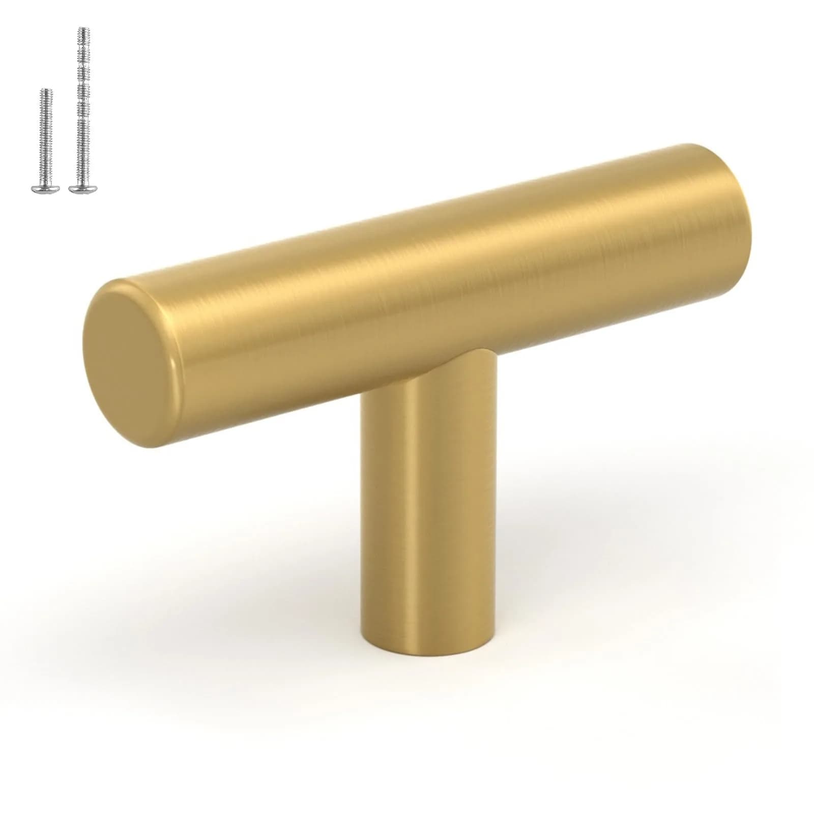 LONTAN 12 Pack Black Cabinet Knobs | Stainless Steel, 2 Inch, Modern Hardware — Gold