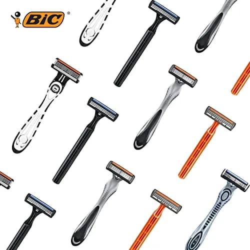 BIC 3 Sensitive Disposable Razors for Men | Fixed Head Triple Blade, 16 Count, Orange Handle thumbnail 6