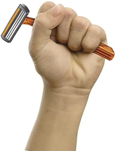 BIC 3 Sensitive Disposable Razors for Men | Fixed Head Triple Blade, 16 Count, Orange Handle thumbnail 3