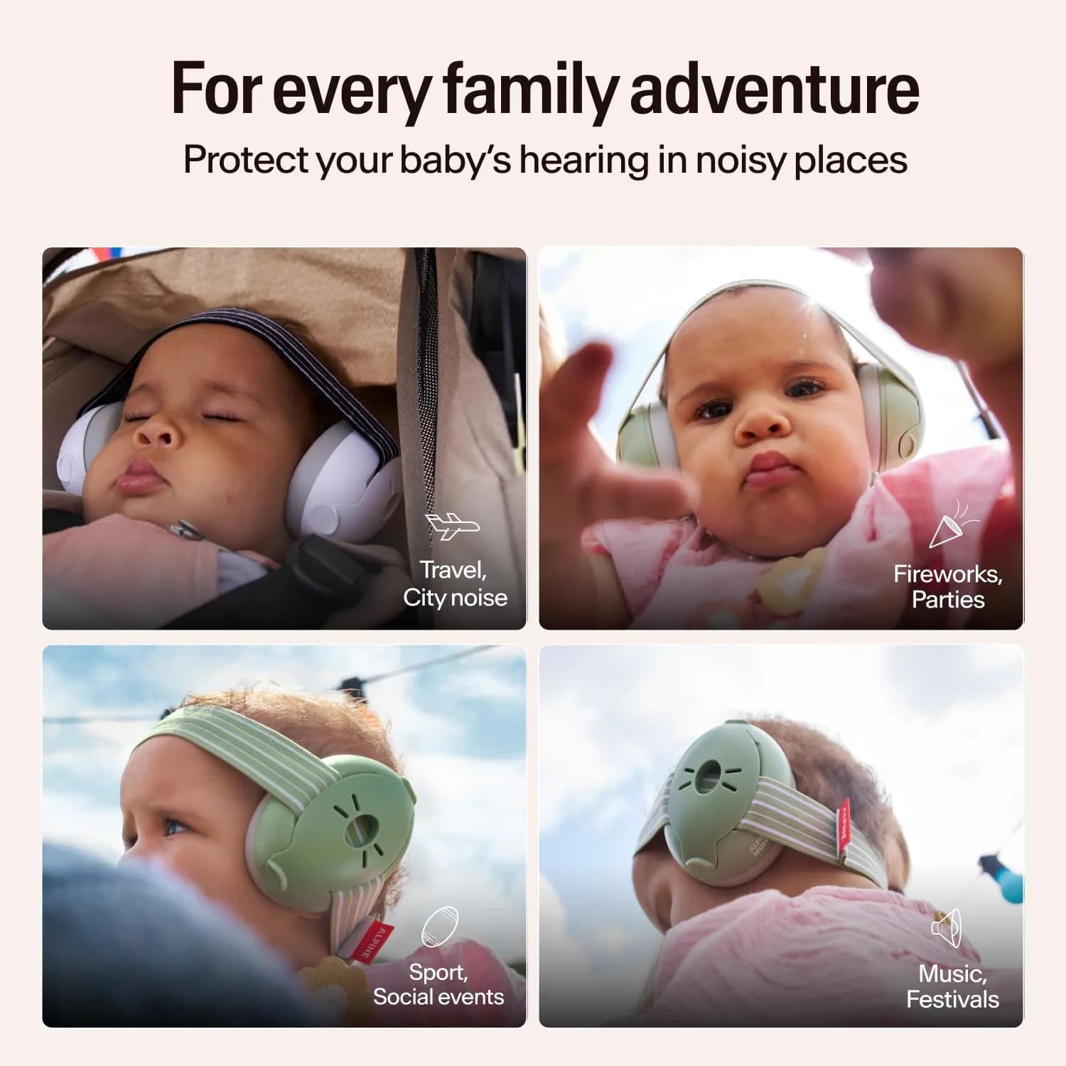 Alpine Muffy Baby Ear Protection Earmuffs for Babies & Toddlers up to 4 Years | CE & ANSI Certified Noise Reduction - view 8