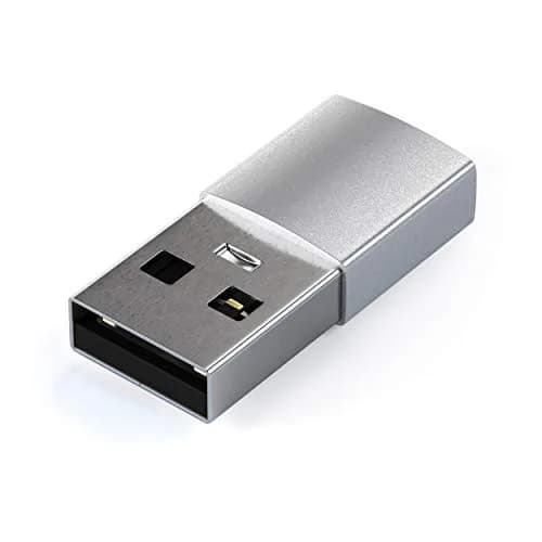 Satechi USB-A to USB-C Adapter, 10Gbps Data & 15W PD Charging, Silver | Connects USB-C Devices to USB-A Ports thumbnail 2
