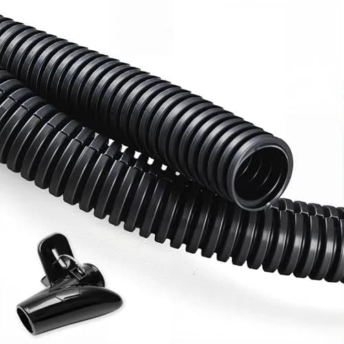 ZhiYo 20FT 1/2 inch Wire Loom Split Tubing | High Temp, Flexible, Black thumbnail 1