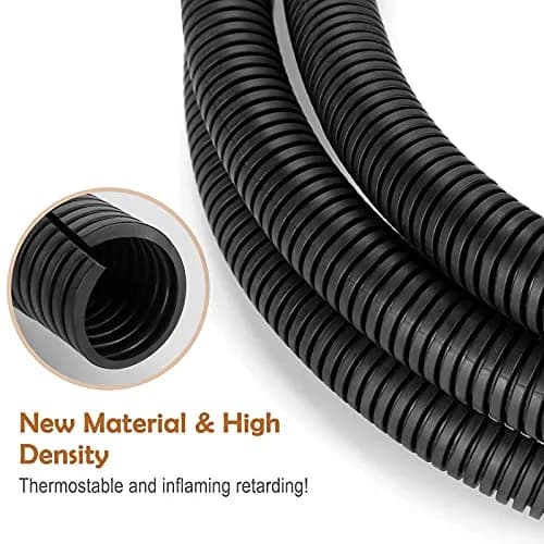 ZhiYo 20FT 1/2 inch Wire Loom Split Tubing | High Temp, Flexible, Black thumbnail 4