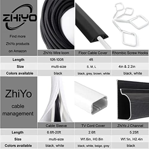 ZhiYo 20FT 1/2 inch Wire Loom Split Tubing | High Temp, Flexible, Black thumbnail 7