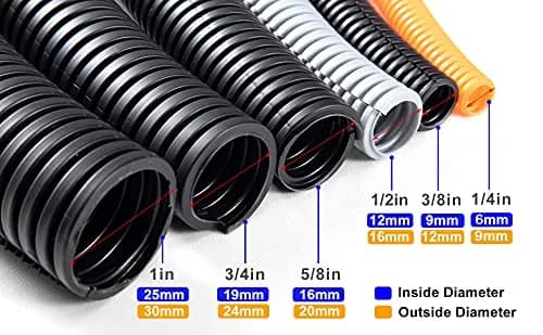 ZhiYo 20FT 1/2 inch Wire Loom Split Tubing | High Temp, Flexible, Black thumbnail 2