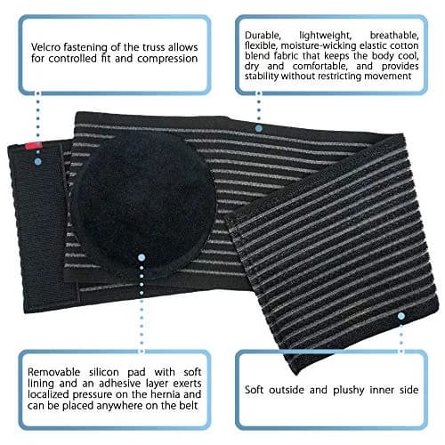 ORTONYX Umbilical Hernia Belt for Men Women, 6.25" Abdominal Support, Adjustable, Lightweight & Discreet thumbnail 4