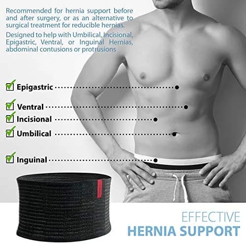 ORTONYX Umbilical Hernia Belt for Men Women, 6.25" Abdominal Support, Adjustable, Lightweight & Discreet thumbnail 7