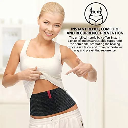 ORTONYX Umbilical Hernia Belt for Men Women, 6.25" Abdominal Support, Adjustable, Lightweight & Discreet thumbnail 3