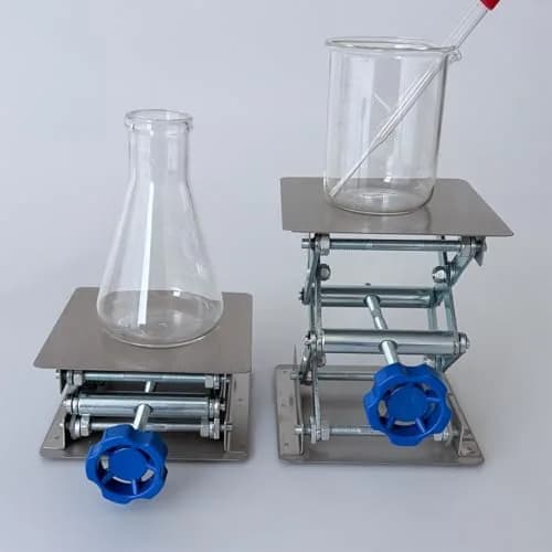 AHBLQD Stainless Steel Lab Jack Stand Table Lift 100mm x 100mm (4" x 4") | Precision Height Adjustment for Experiments thumbnail 7