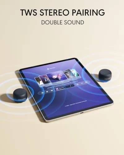 MOMOHO Mini Bluetooth Speaker - Tiny Portable Wireless Speaker with Mic & TWS Pairing (Green) thumbnail 4