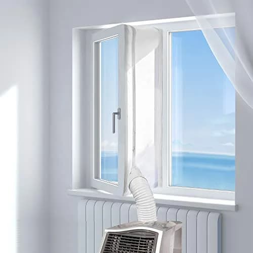 HOOMEE Universal Window Seal Kit 500cm (197") for Portable AC & Dryer | Seals 80 Min, Easy Install, White thumbnail 1