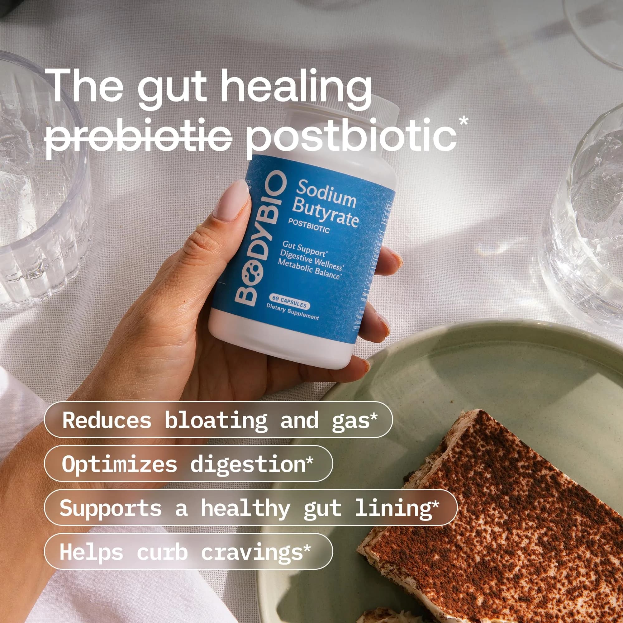 BodyBio Butyrate Sodium Postbiotic 60 Capsules | Supports Gut Health & Digestion - view 4