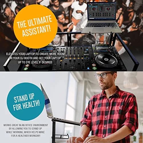AXA AXCESSABLES DJ Laptop Stand with Travel Bag | Foldable Aluminum Laptop Stand for 15" & 20lbs thumbnail 6