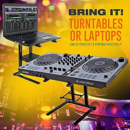 AXA AXCESSABLES DJ Laptop Stand with Travel Bag | Foldable Aluminum Laptop Stand for 15" & 20lbs thumbnail 9
