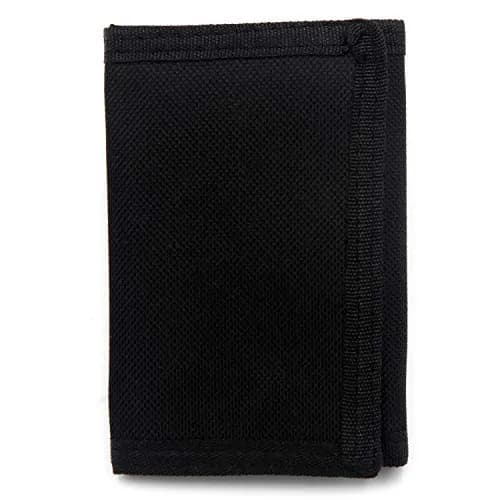 AI-DEE RFID Trifold Canvas Outdoor Sports Wallet for Kids - Black | Durable Hook & Loop Closure - view 3