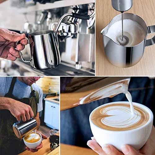 Adorever Milk Frothing Pitcher 355ml (12oz) with Latte Art Pen | Stainless Steel Espresso Steaming Jug thumbnail 2