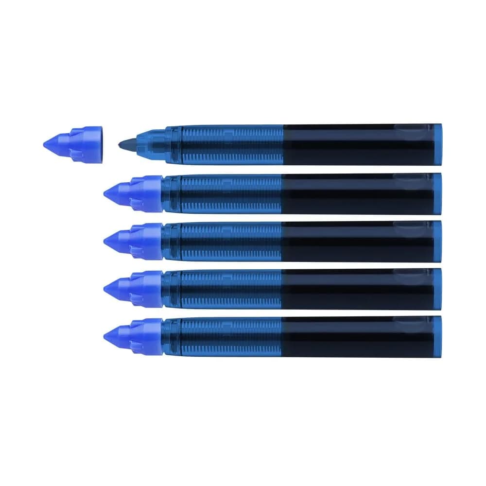 Schneider One Change Rollerball Refill Cartridges 0.6 mm Blue Ink 5-Pack | ISO 14145-2 Waterproof Ink - view 2