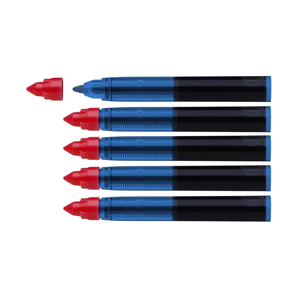 Schneider One Change Rollerball Refill Cartridges, .6mm, Red, Box of 5 | Smooth Ink Flow - view 2