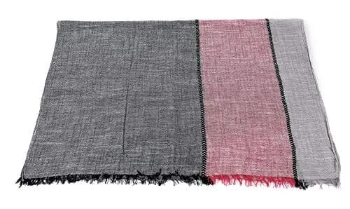 GERINLY Color Block Summer Scarf for Men Long Neck Wraps Flax Shawl 80CMx190CM | Urbanstyle Gift thumbnail 6