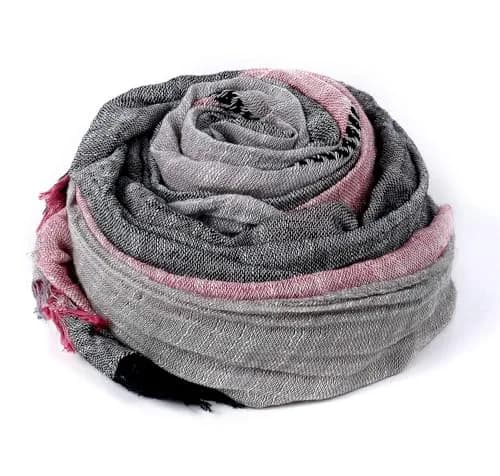 GERINLY Color Block Summer Scarf for Men Long Neck Wraps Flax Shawl 80CMx190CM | Urbanstyle Gift thumbnail 8