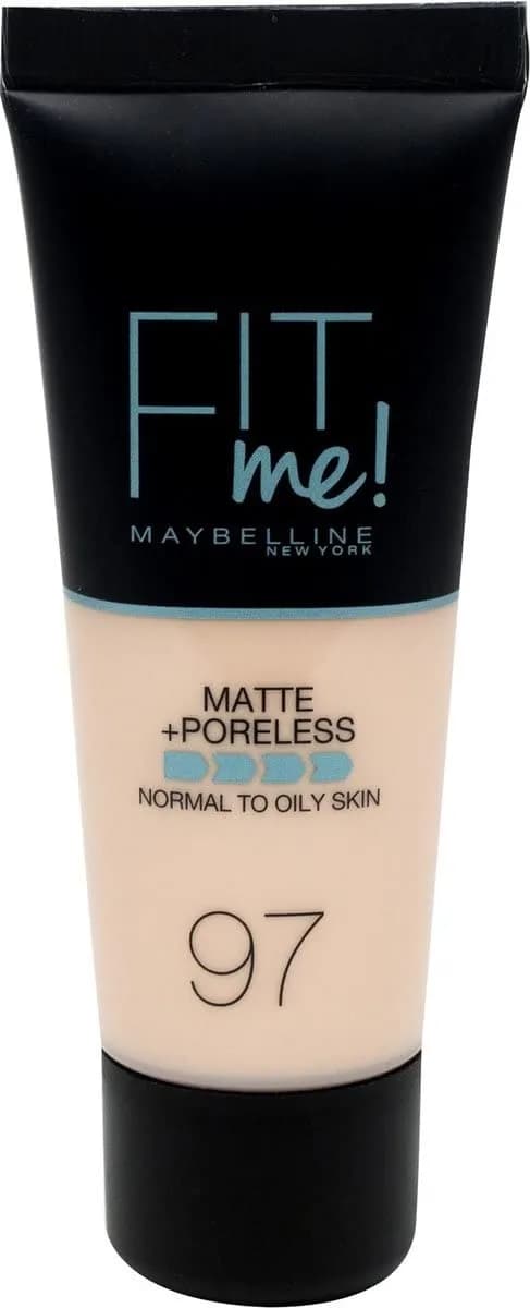 Maybelline Fit Me Matte + Poreless Foundation, 097 Natural Porcelain, 1.01 Fl Oz (Pack of 1) - view 3