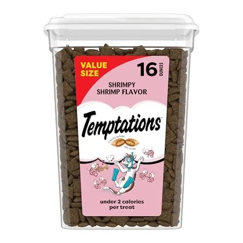 Temptations Classic Crunchy Cat Treats Shrimpy Shrimp 16 oz (454 g) | Under 2 Calories Per Treat thumbnail 1