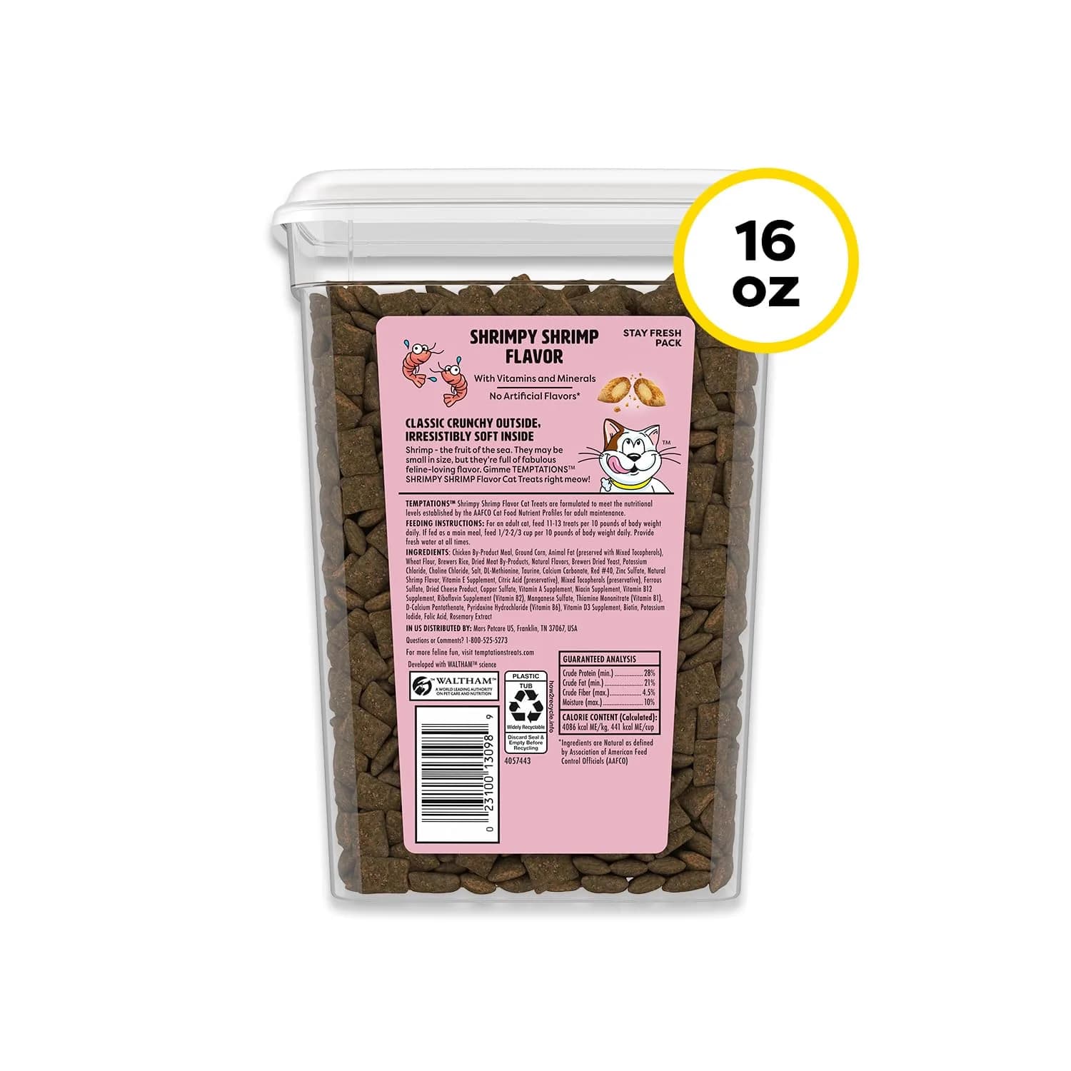 Temptations Classic Crunchy Cat Treats Shrimpy Shrimp 16 oz (454 g) | Under 2 Calories Per Treat - view 9