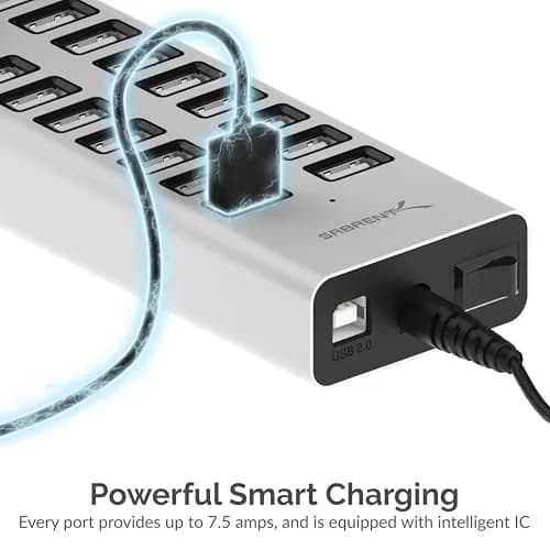 SABRENT 90W 20-Port USB 2.0 Charging Station | Multiport Hub for Devices (70-120 chars) thumbnail 5