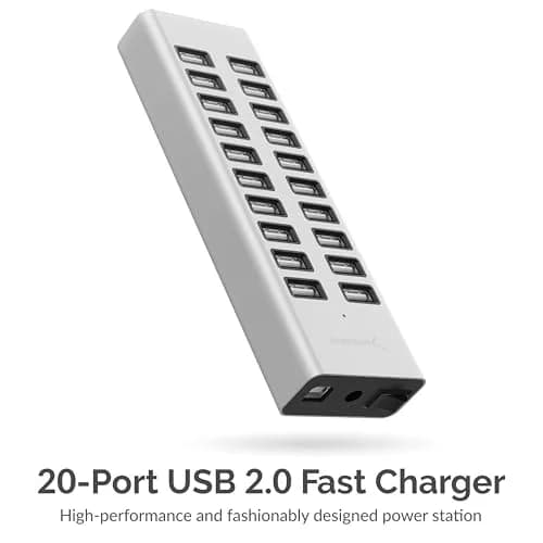 SABRENT 90W 20-Port USB 2.0 Charging Station | Multiport Hub for Devices (70-120 chars) thumbnail 2