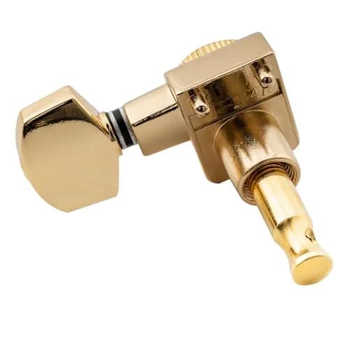 Musiclily Pro R15T-01 6 inline 2-pins Guitar Locking Tuners Set Gold | Smooth Tuning & Easy Upgrade thumbnail 6