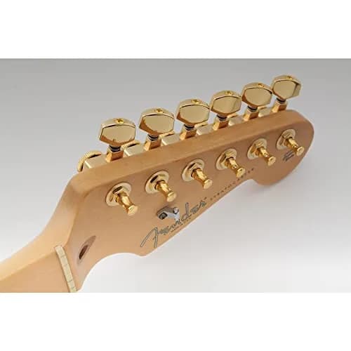 Musiclily Pro R15T-01 6 inline 2-pins Guitar Locking Tuners Set Gold | Smooth Tuning & Easy Upgrade thumbnail 8