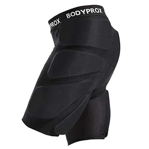 Bodyprox Protective Padded Shorts for Snowboard,Skate and Ski | 3D Hip & Tailbone Protection (Medium) Black thumbnail 1